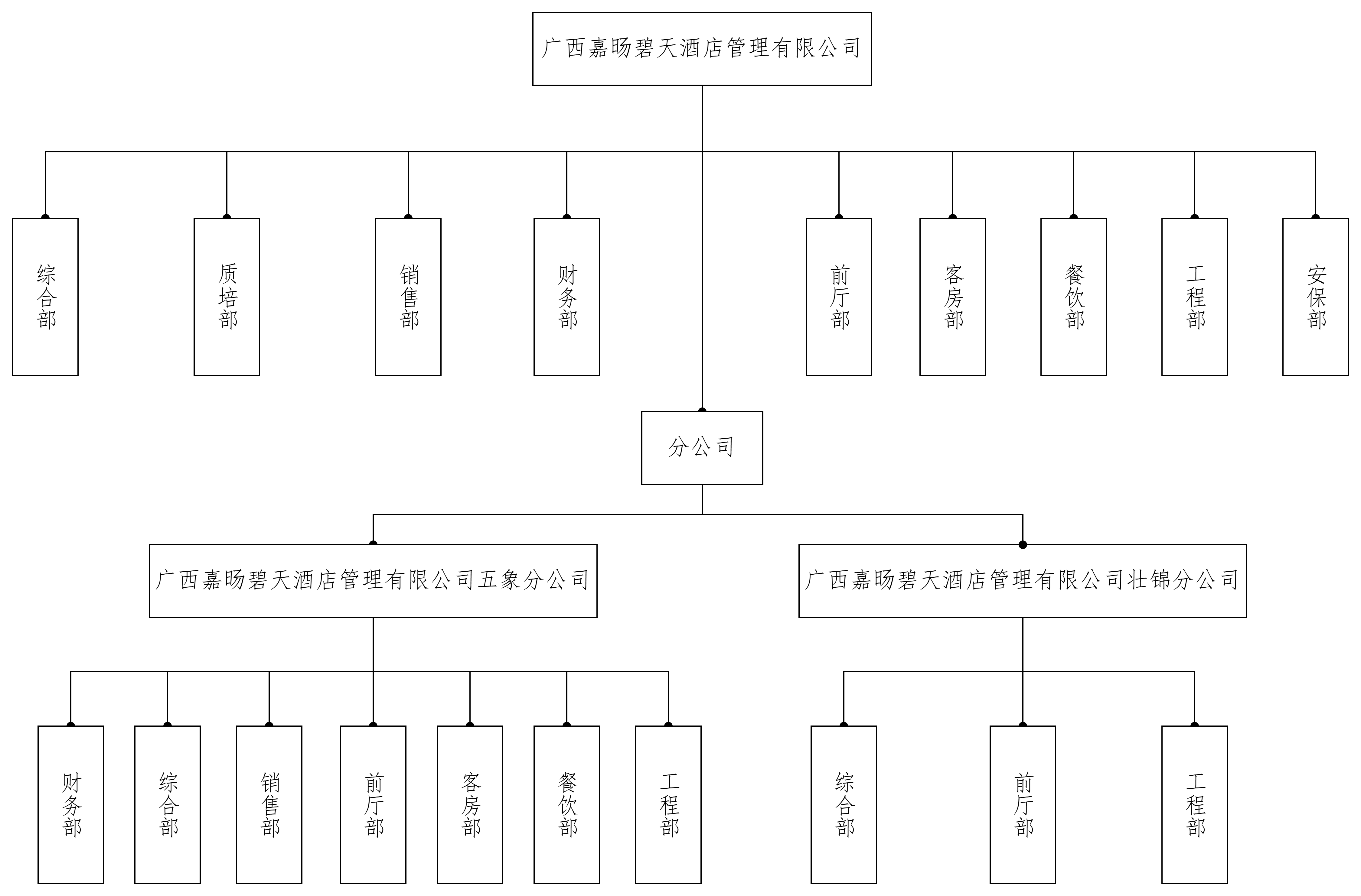 广西嘉旸碧天酒店管理有限公司组织架构